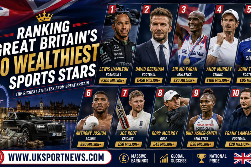 Ranking Great Britain’s 10 Wealthiest Sports Stars